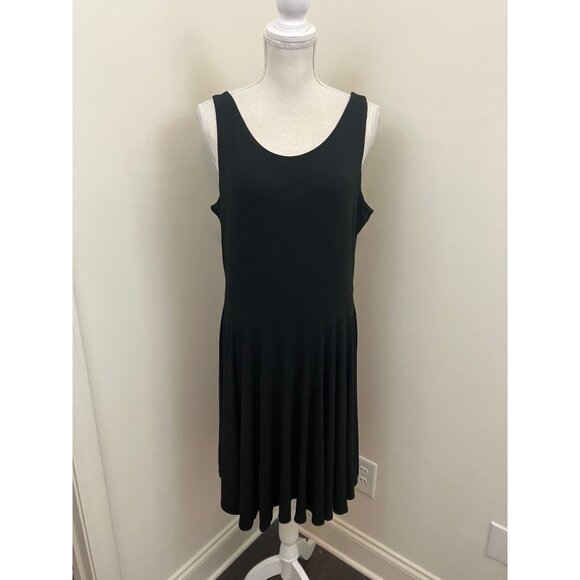 Cynthia Rowley Black Sleeveless Flared Skirt Dress Size XL - Picture 1 of 5